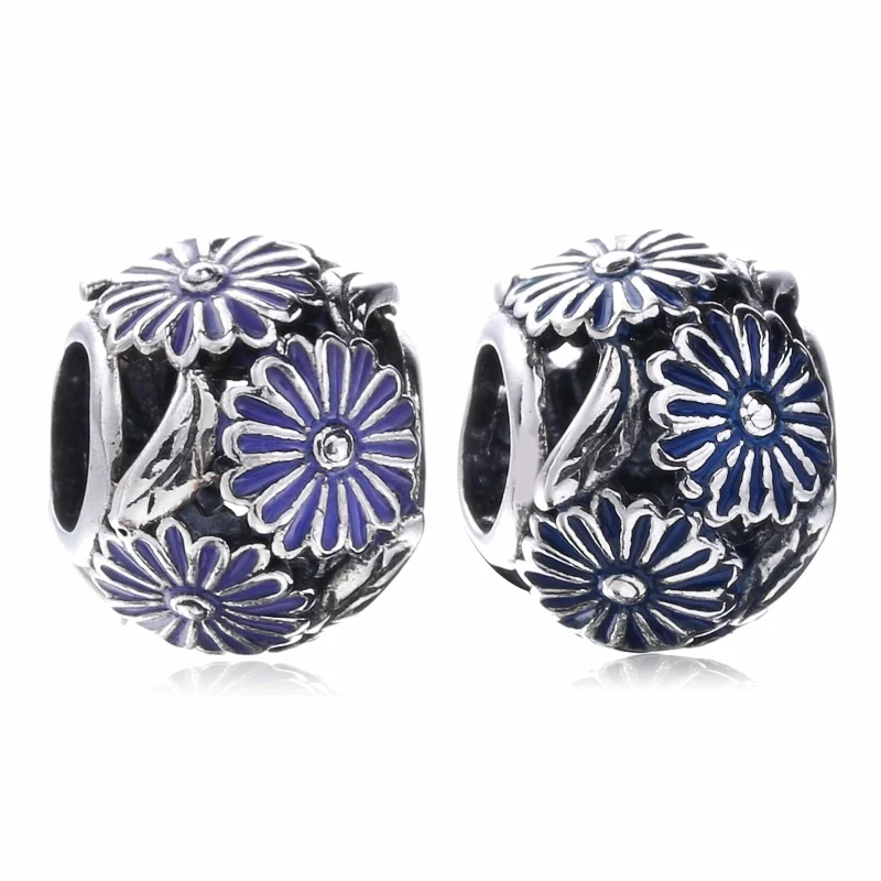 (image for) PANDORA Lavender Daisy Meadow Charm - 791487EN66 - View 6
