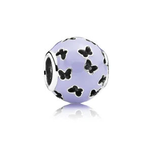 (image for) PANDORA Lavender Fluttering Butterflies Charm - 791483EN66