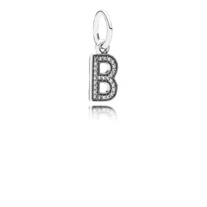 PANDORA Letter B Dangle Charm - 791314CZ (image for) PANDORA Letter B Dangle Charm - 791314CZ
