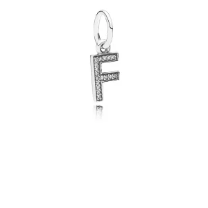 PANDORA Letter F Dangle Charm - 791318CZ (image for) PANDORA Letter F Dangle Charm - 791318CZ