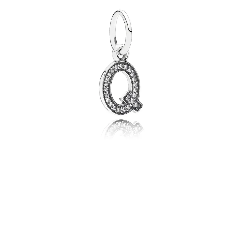 (image for) PANDORA Letter Q Dangle Charm - 791329CZ - Product Image