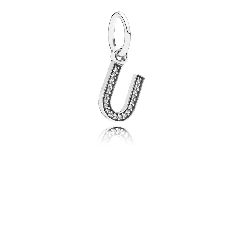 (image for) PANDORA Letter U Dangle Charm - 791333CZ - Product Image