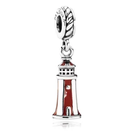 PANDORA Lighthouse Dangle, red white enamel - 791137EN42 PANDORA Lighthouse Dangle, red white enamel - 791137EN42