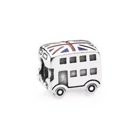 PANDORA London bus Charm, blue red enamel - 791049ER