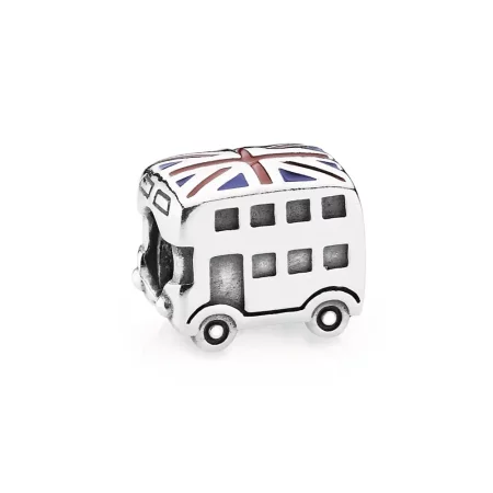 PANDORA London bus Charm, blue red enamel - 791049ER