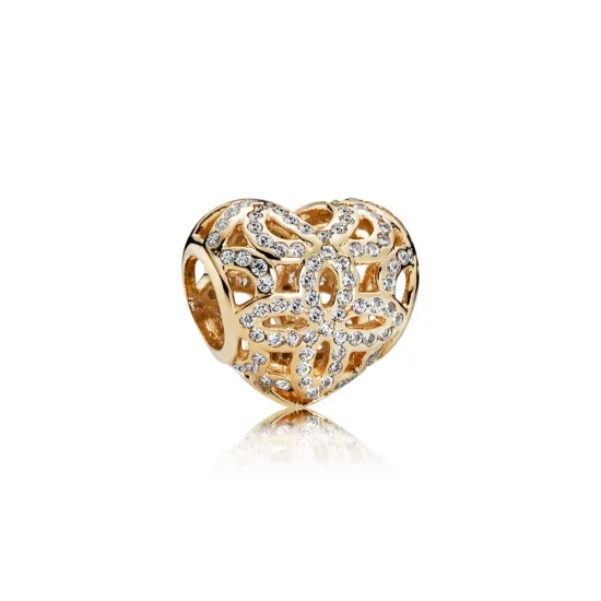PANDORA Love Appreciation Charm, Clear CZ 14K Gold - 750837CZ