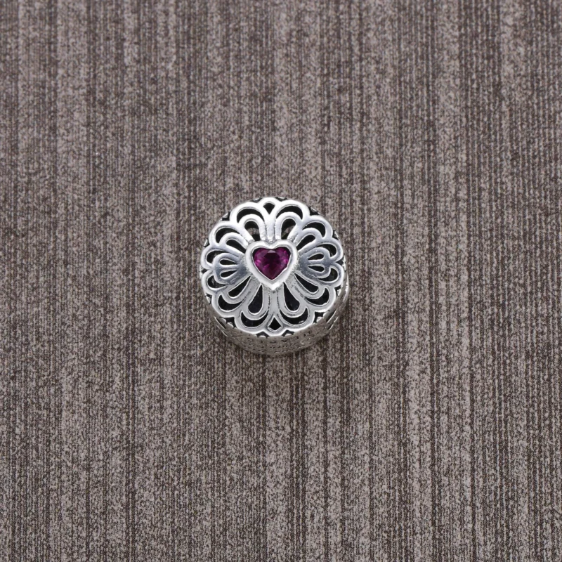 (image for) PANDORA Love Friendship Charm, Pink CZ - 791955PCZ - View 3