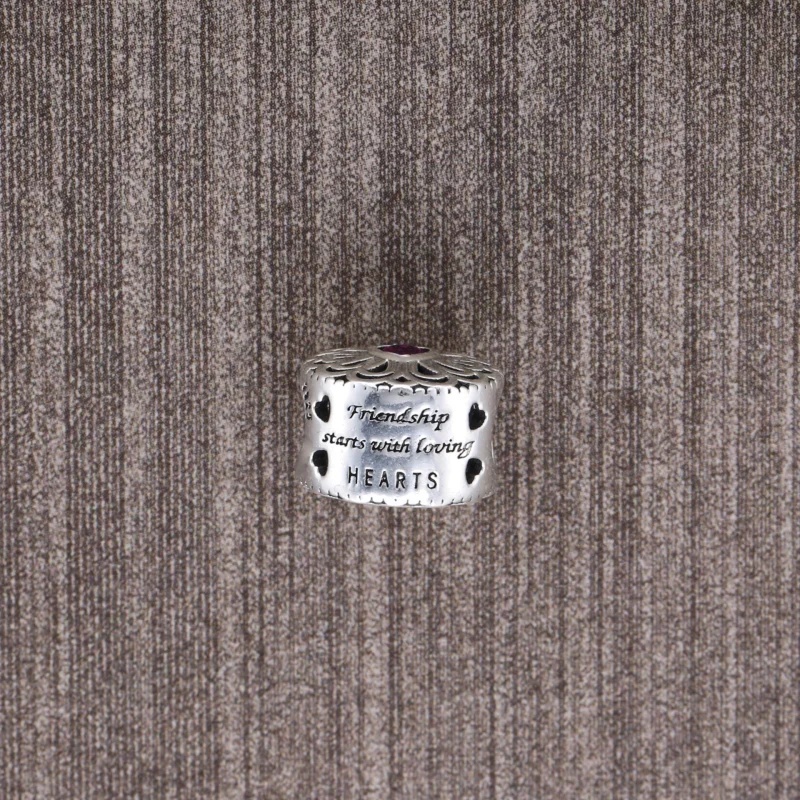 (image for) PANDORA Love Friendship Charm, Pink CZ - 791955PCZ - View 4