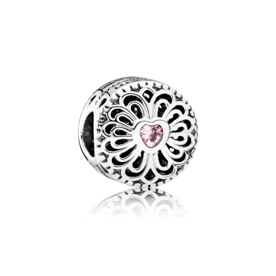 PANDORA Love Friendship Charm, Pink CZ - 791955PCZ