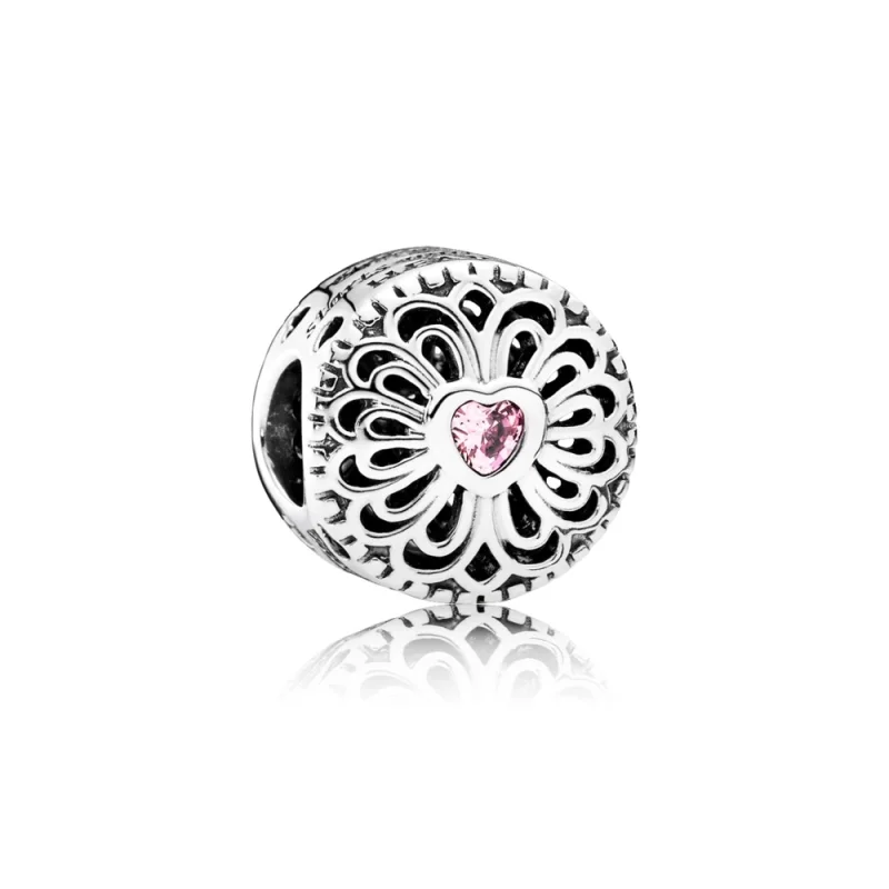 (image for) PANDORA Love Friendship Charm, Pink CZ - 791955PCZ - Product Image