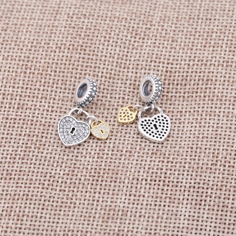 (image for) PANDORA Love Locks Pendant Charm - 791807CZ - View 3