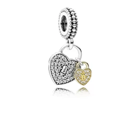 PANDORA Love Locks Pendant Charm - 791807CZ PANDORA Love Locks Pendant Charm - 791807CZ