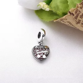 PANDORA Love Makes A Family Dangle Charm, Pink Enamel & Clear CZ - 796459EN28 PANDORA Love Makes A Family Dangle Charm, Pink Enamel & Clear CZ - 796459EN28