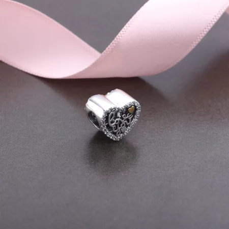 PANDORA Love Script Charm, Clear CZ - 792037CZ