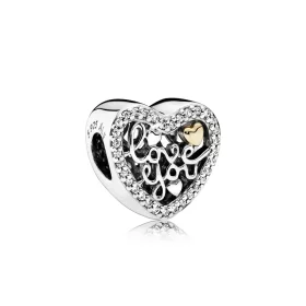 PANDORA Love Script Charm, Clear CZ - 792037CZ PANDORA Love Script Charm, Clear CZ - 792037CZ