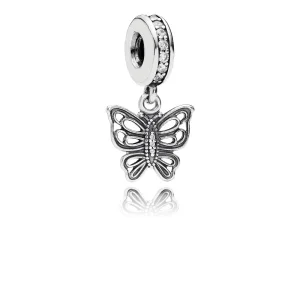 (image for) PANDORA Love Takes Flight Dangle Charm, Clear CZ - 791255CZ
