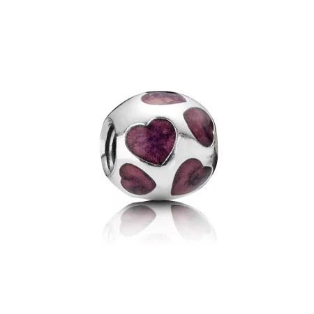PANDORA Love you Charm, purple enamel - 790543EN21
