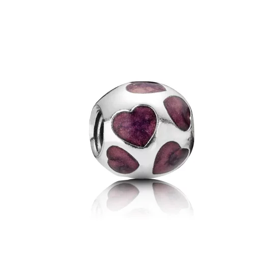 PANDORA Love you Charm, purple enamel - 790543EN21