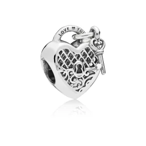PANDORA Love You Lock Charm - 797655 (image for) PANDORA Love You Lock Charm - 797655