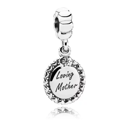 PANDORA Loving Mother Dangle Charm, Clear CZ - 791127CZ PANDORA Loving Mother Dangle Charm, Clear CZ - 791127CZ