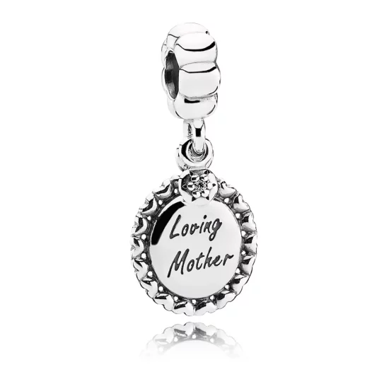 PANDORA Loving Mother Dangle Charm, Clear CZ - 791127CZ