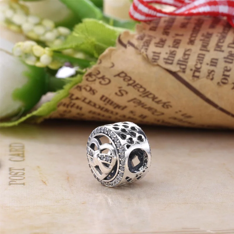 (image for) PANDORA Loving Ties, Clear CZ Charm - 792146CZ - View 3
