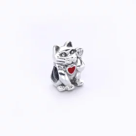 PANDORA Lucky Cat Charm, Pink Enamel - 790989EN05