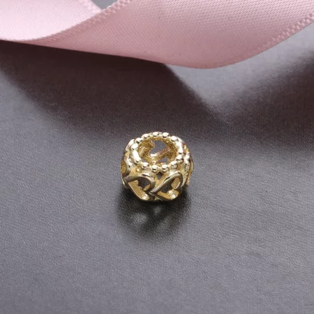 PANDORA Lucky In Love Heart Spacer, 14K Gold - 750813