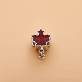 PANDORA Maple leaf silver charm with red enamel - 797207EN07 PANDORA Maple leaf silver charm with red enamel - 797207EN07