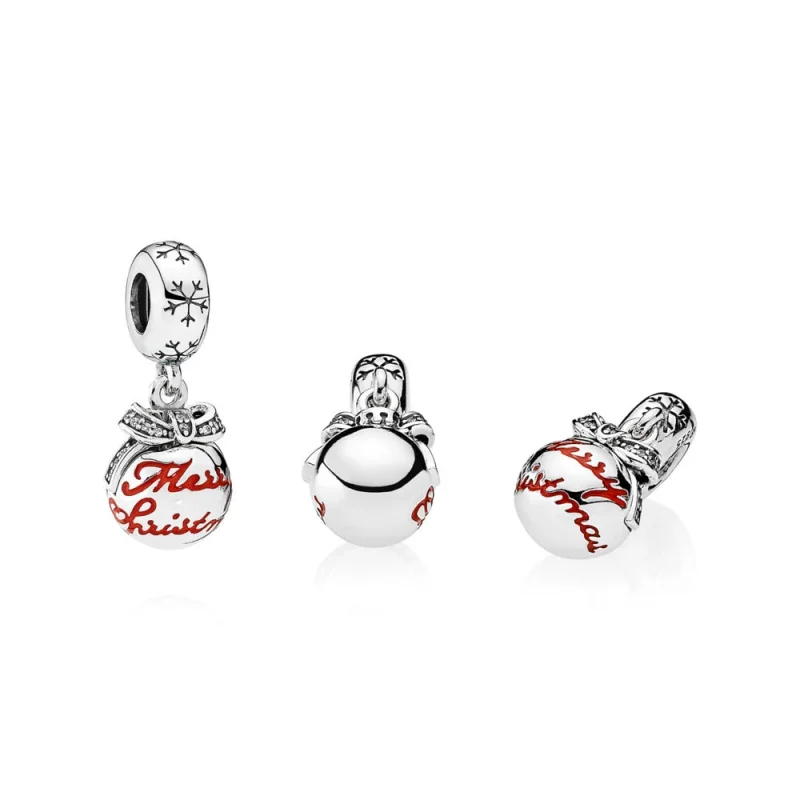 (image for) PANDORA Merry Christmas Bauble Pendant Charm - 792008CZ - View 4