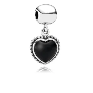 (image for) PANDORA Mi amor Dangle, black onyx - 791046ON