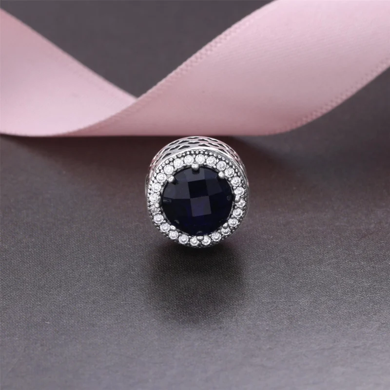 (image for) PANDORA Midnight Blue Radiant Hearts Charm - 791725NMB - View 2