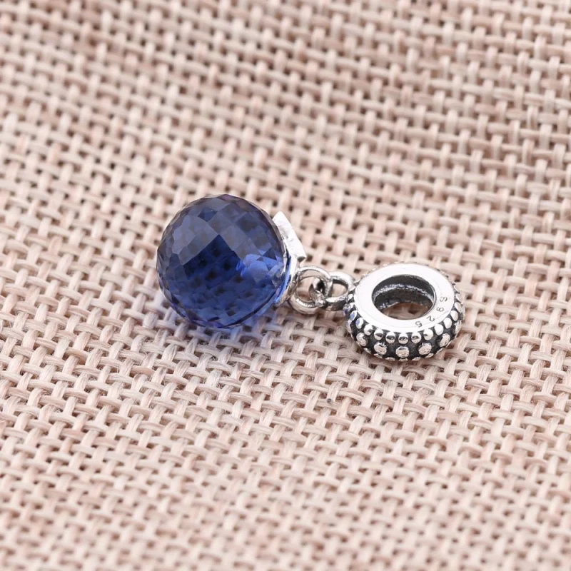 (image for) PANDORA Moon Star, Midnight Blue Crystal Clear Cz Pe Dangle - 791392NBC - View 2