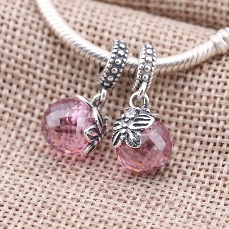 (image for) PANDORA Morning Butterfly, Pink Clear Cz Pendant Charm - 791258PCZ - View 2