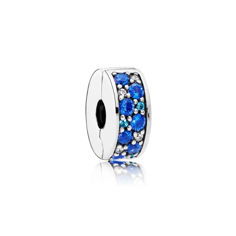 (image for) PANDORA Mosaic Shining Elegance Clip, Multi-Colored Crystals Clear CZ Spacer - 791817NSBMX - Product Image