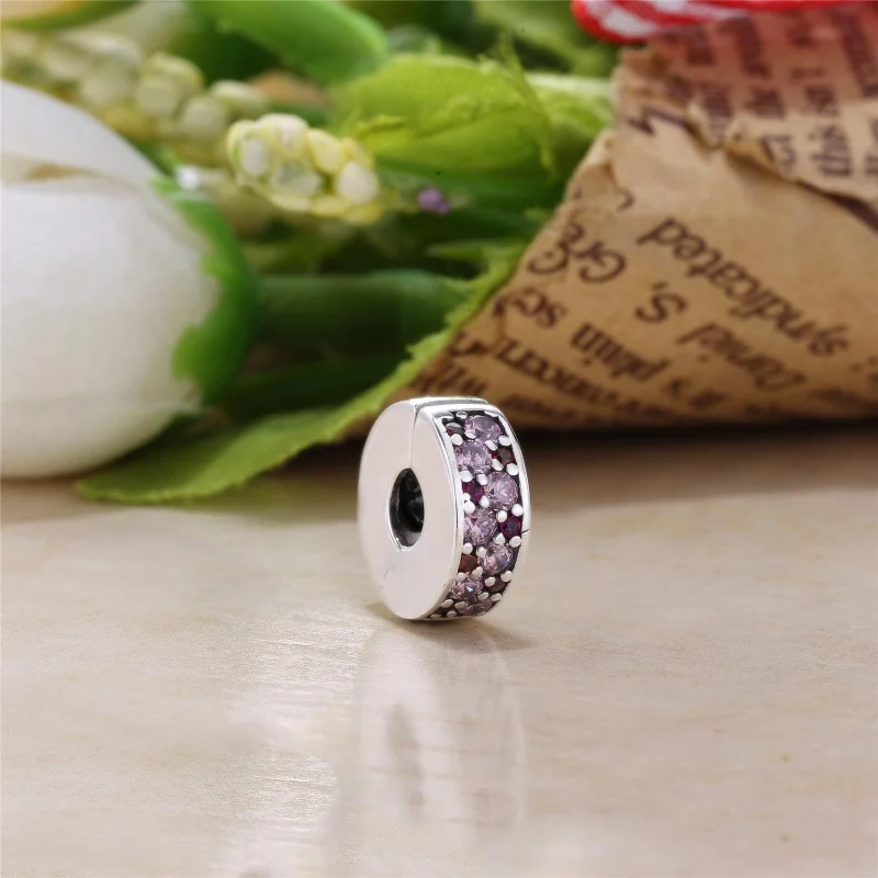 (image for) PANDORA Mosaic Shining Elegance, Fancy Pink Fancy Purple CZ Spacer - 791817CZSMX - View 2
