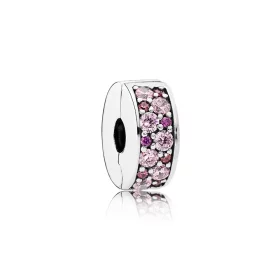 PANDORA Mosaic Shining Elegance, Fancy Pink Fancy Purple CZ Spacer - 791817CZSMX