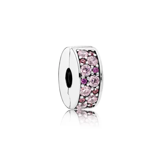 PANDORA Mosaic Shining Elegance, Fancy Pink Fancy Purple CZ Spacer - 791817CZSMX