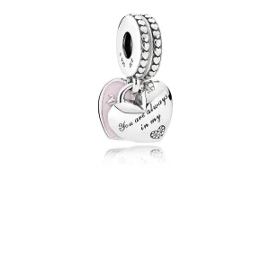 PANDORA Mother Daughter Hearts Soft Pink Enamel Clea Dangle - 792072en40 (image for) PANDORA Mother Daughter Hearts Soft Pink Enamel Clea Dangle - 792072en40