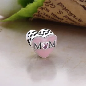 PANDORA Mother Heart Charm, Pink CZ - 791881PCZ PANDORA Mother Heart Charm, Pink CZ - 791881PCZ