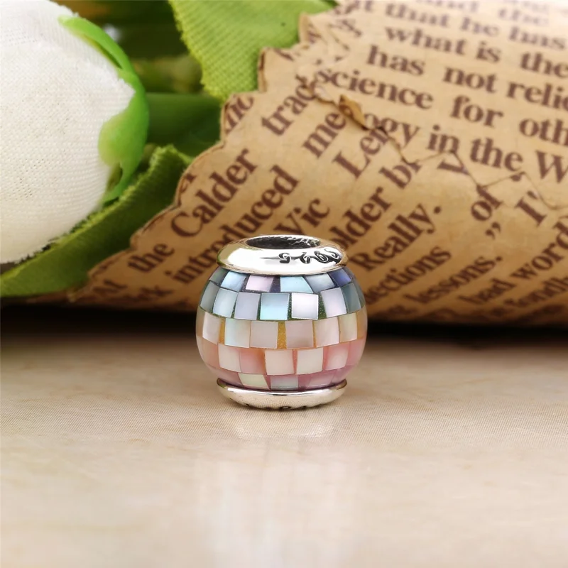 (image for) PANDORA Multi-Color Mosaic Charm, Multi-Colored CZ - 797183MPR - View 3