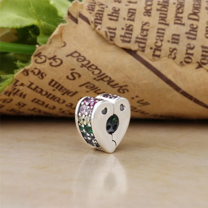 (image for) PANDORA Multi-Colored Arc of Love Clip, Multi-Colored CZ Crystals - 797020NRPMX - View 3