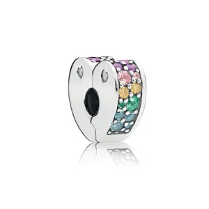 (image for) PANDORA Multi-Colored Arc of Love Clip, Multi-Colored CZ Crystals - 797020NRPMX