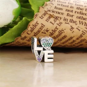 PANDORA Multi-Color Love Charm, Multi-Colored CZ - 797189NRPMX PANDORA Multi-Color Love Charm, Multi-Colored CZ - 797189NRPMX