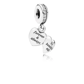 PANDORA My Beautiful Wife Dangle Charm, Clear CZ - 791524CZ PANDORA My Beautiful Wife Dangle Charm, Clear CZ - 791524CZ