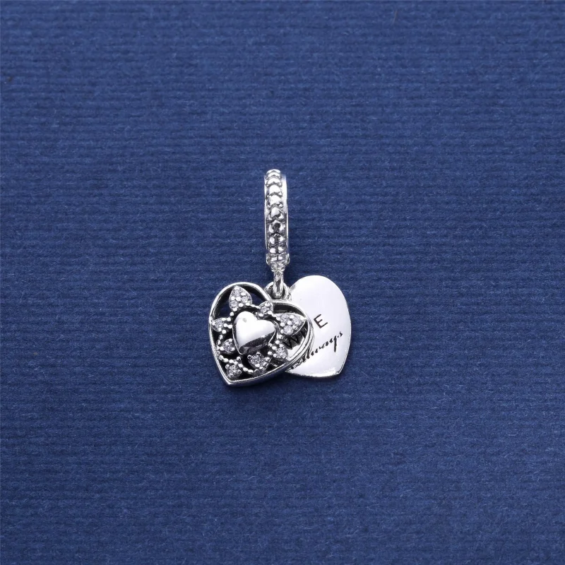 (image for) PANDORA My Wife Always Clear CZ Dangle Charm - 792099CZ - View 2