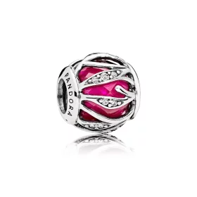 PANDORA Nature's Radiance Charm, Synthetic Ruby Clear CZ - 791969SRU PANDORA Nature's Radiance Charm, Synthetic Ruby Clear CZ - 791969SRU