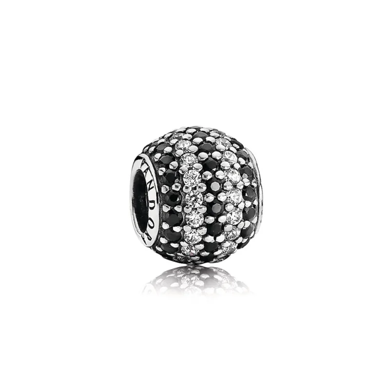 (image for) PANDORA Nautical Pavé Lights Charm, Black Crystal Clear C - 791172NCK - Product Image