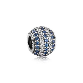 PANDORA Nautical Pavé Lights Charm, Blue Crystal Clear C - 791172NCB