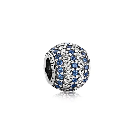 PANDORA Nautical Pavé Lights Charm, Blue Crystal Clear C - 791172NCB